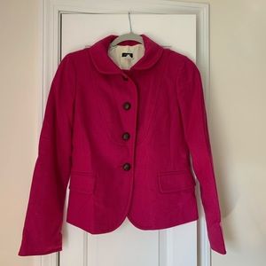 J.Crew Hot Pink Wool Blazer, Size 6